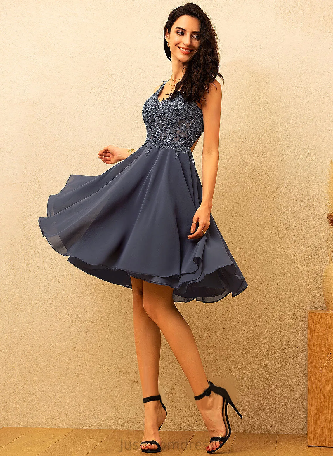 A-line Casey Formal Dresses V-Neck Dresses Chiffon