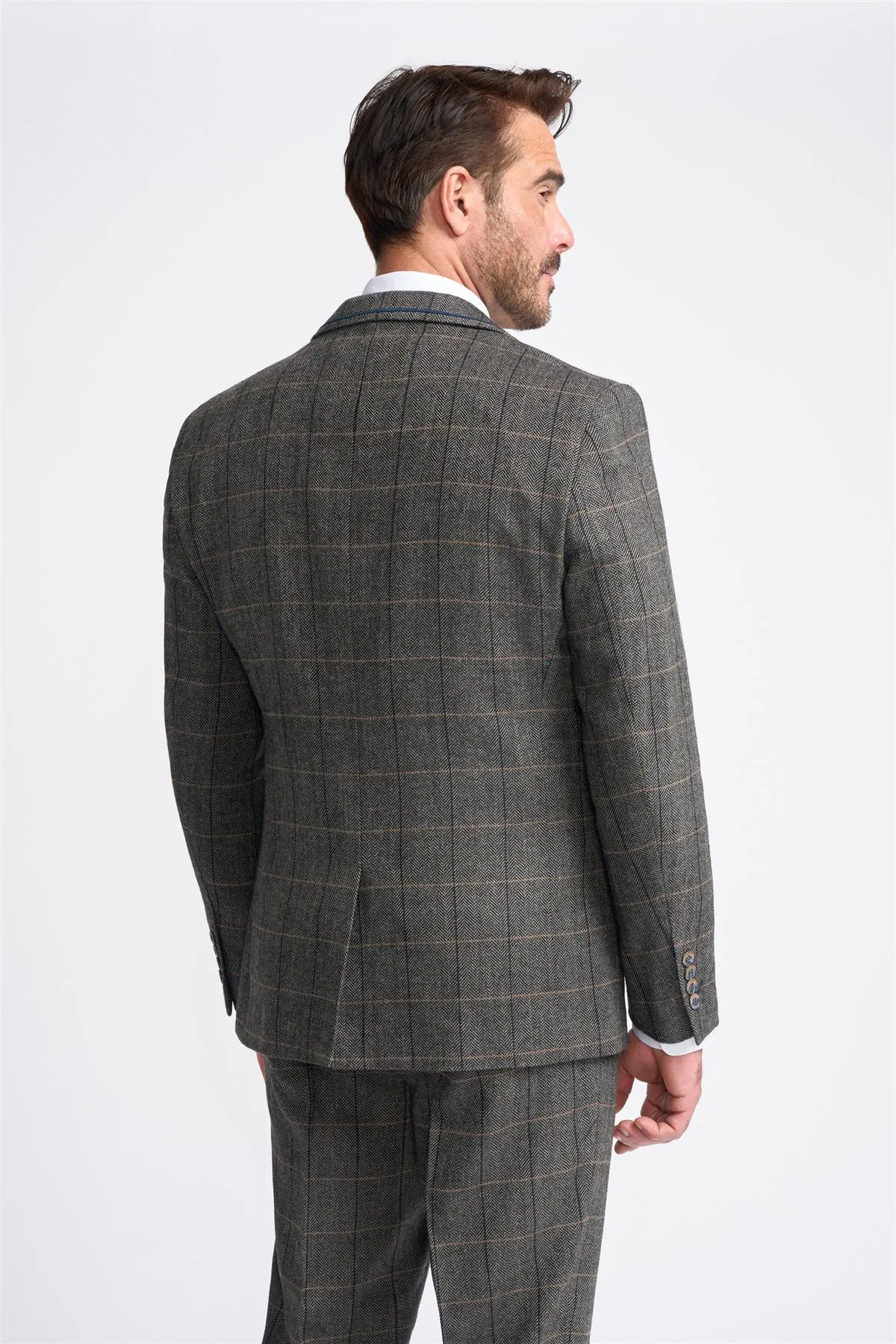 Albert Grey Tweed Check Blazer