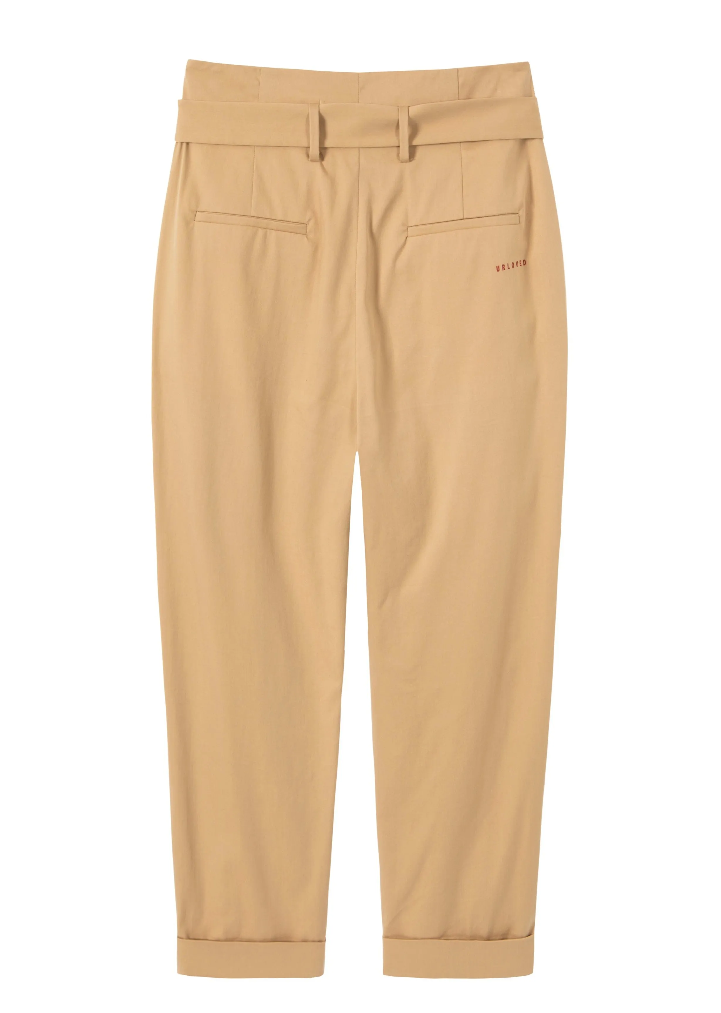 Beige High Waisted Trousers