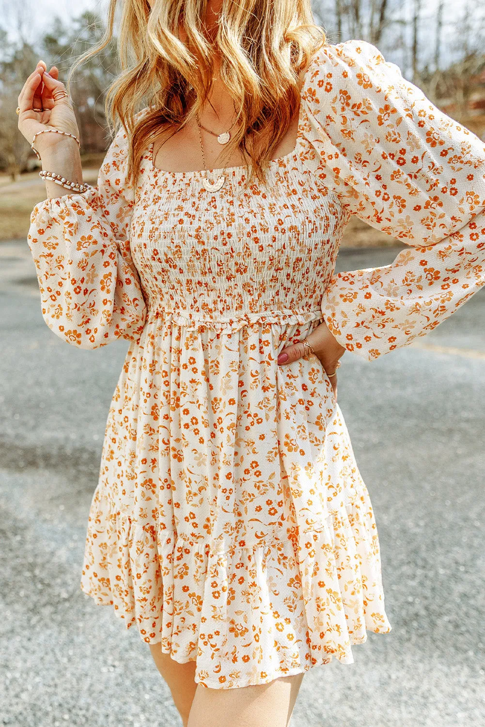 Boho Floral Mini Dresses