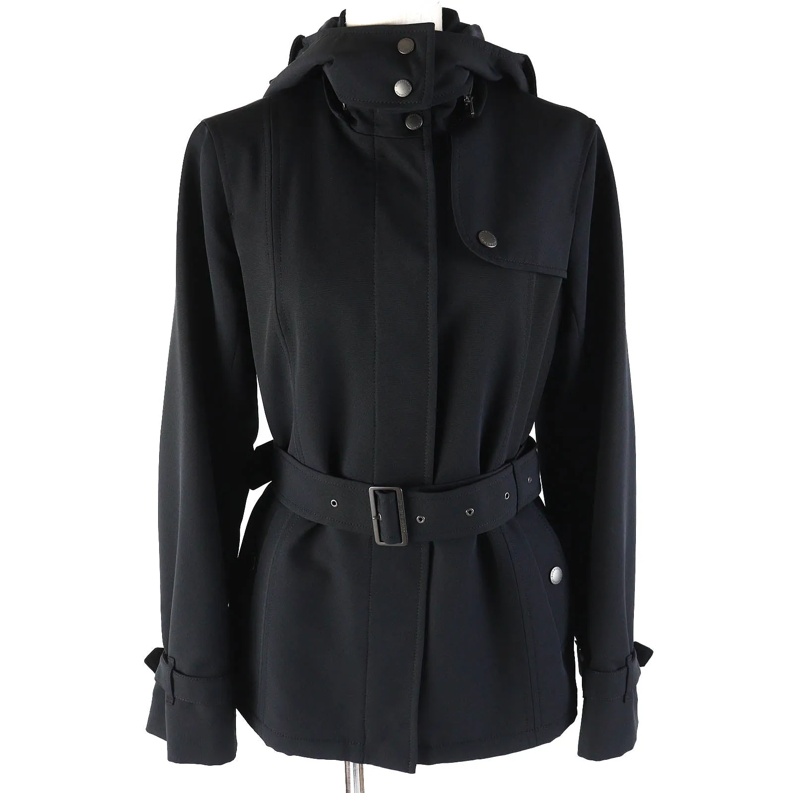 Burberry Nylon Wool Hooded Padded Short Coat