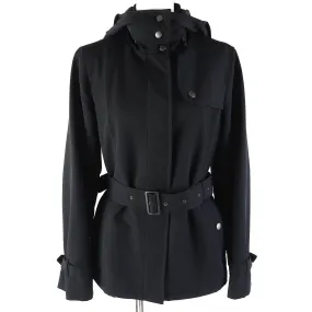 Burberry Nylon Wool Hooded Padded Short Coat