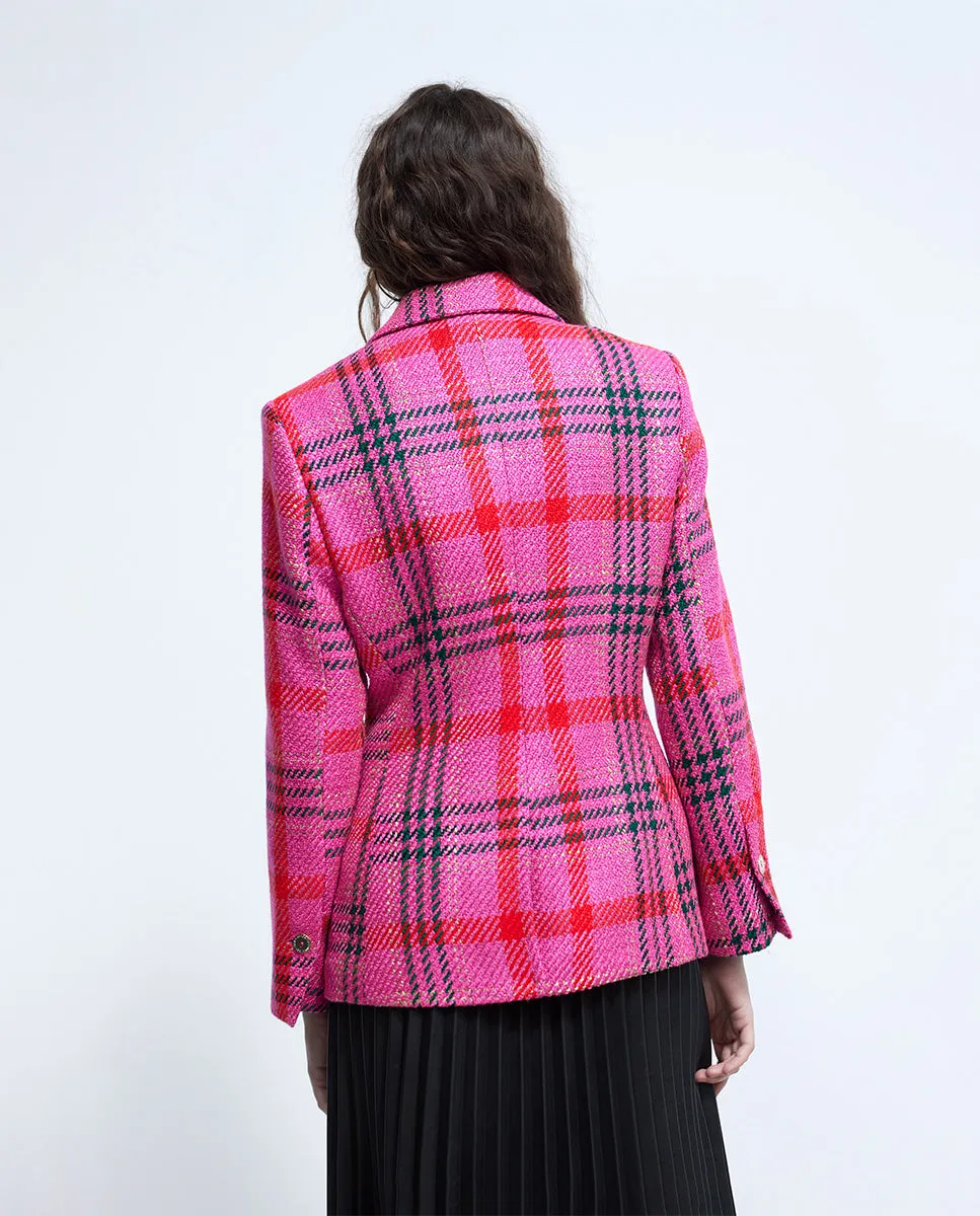 Check tweed blazer