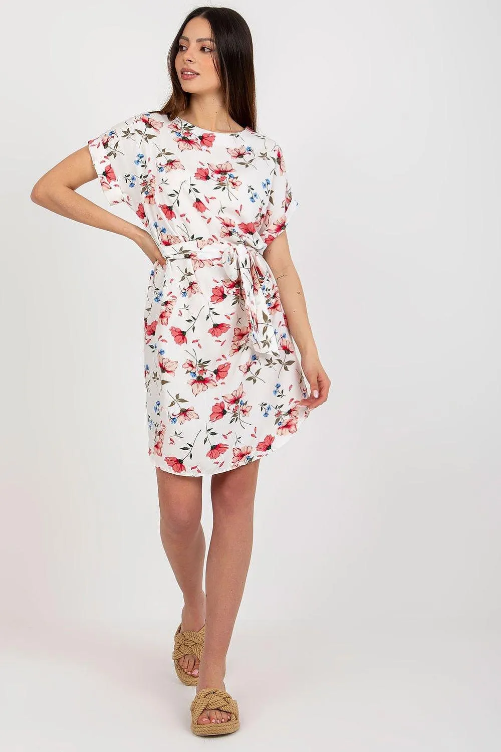 Chic Parisian Floral Day Dress - Effortless Summer Sophistication