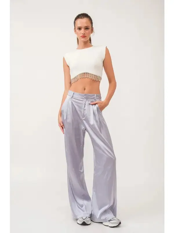 Chloe Satin Wide Pants