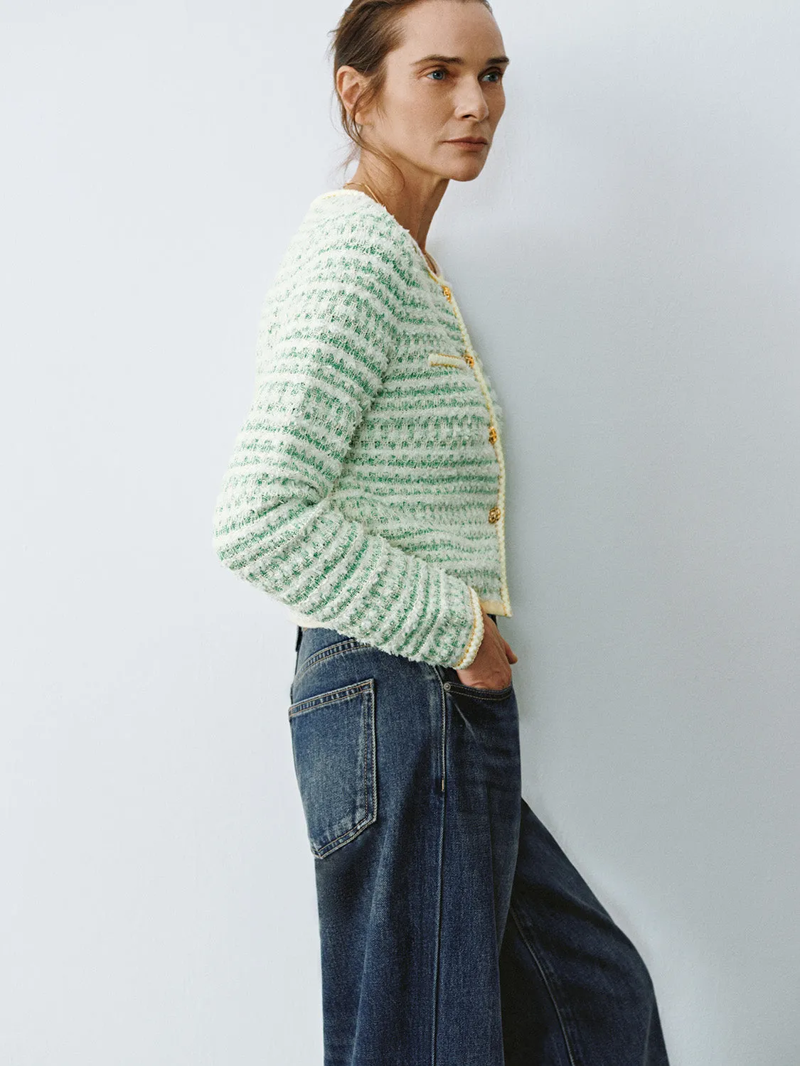 Cropped Skinny Knitted Cardigans