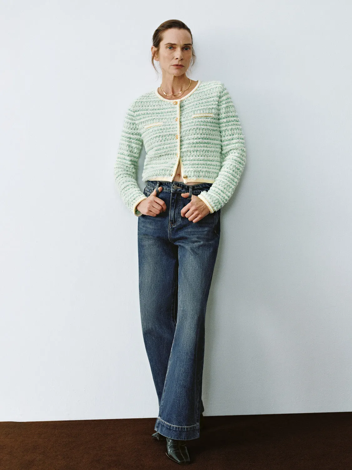 Cropped Skinny Knitted Cardigans