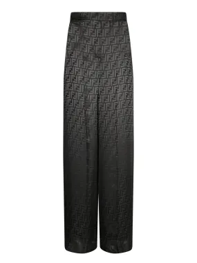 FF Black Crepe Satin Trousers