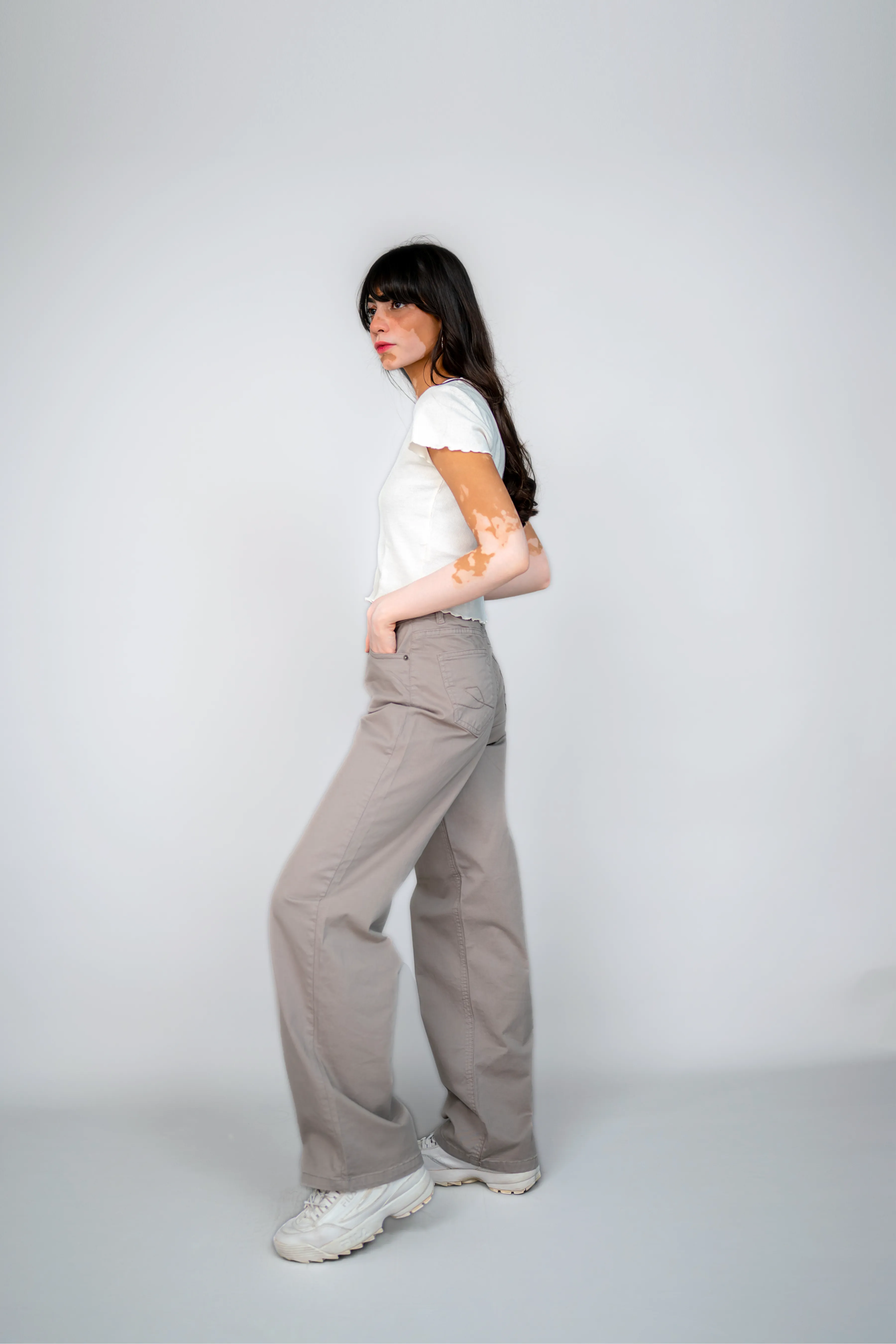 Fiza Grey Wide-Leg