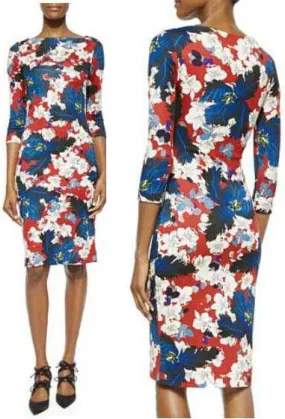 Floral Print Silk Dress