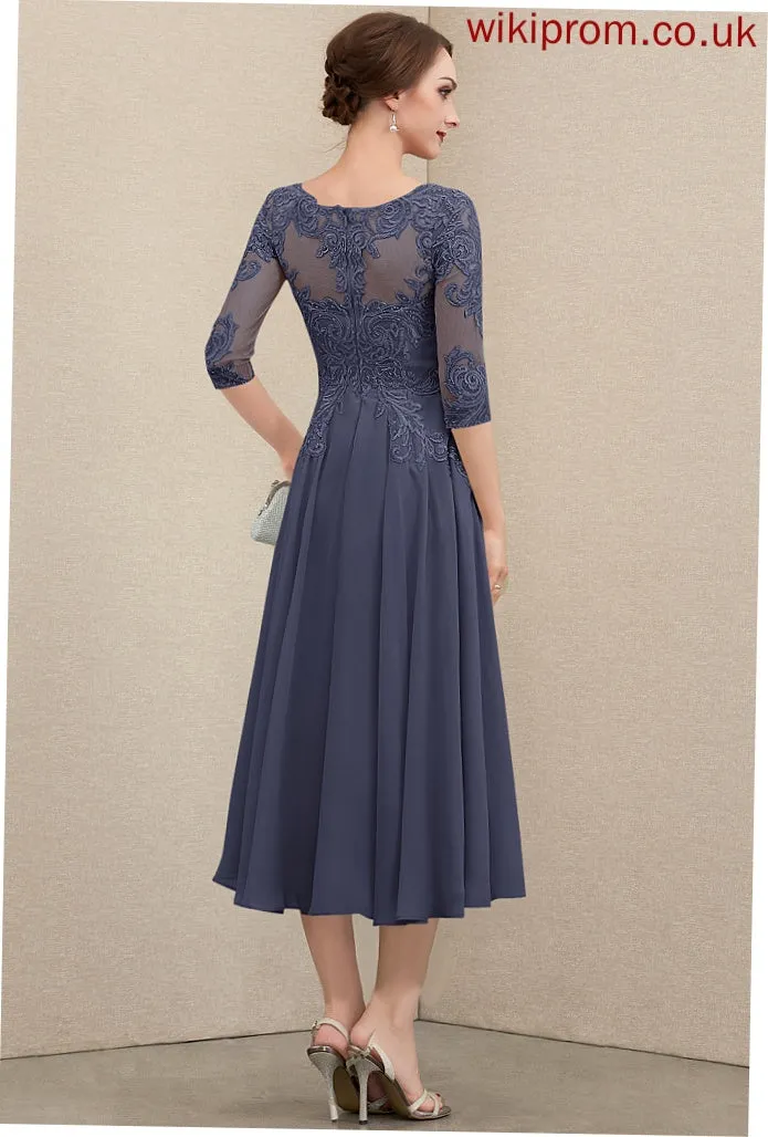 Formal Dresses Lace A-line Round Dresses Chiffon Jada Neck