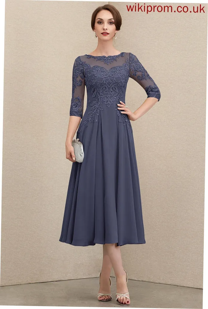 Formal Dresses Lace A-line Round Dresses Chiffon Jada Neck