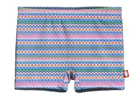 Girls UPF 50  Printed Swim Boy Shorts  | Fiesta Print