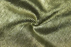 Golden Foil Printed Pleated Knit Fabric