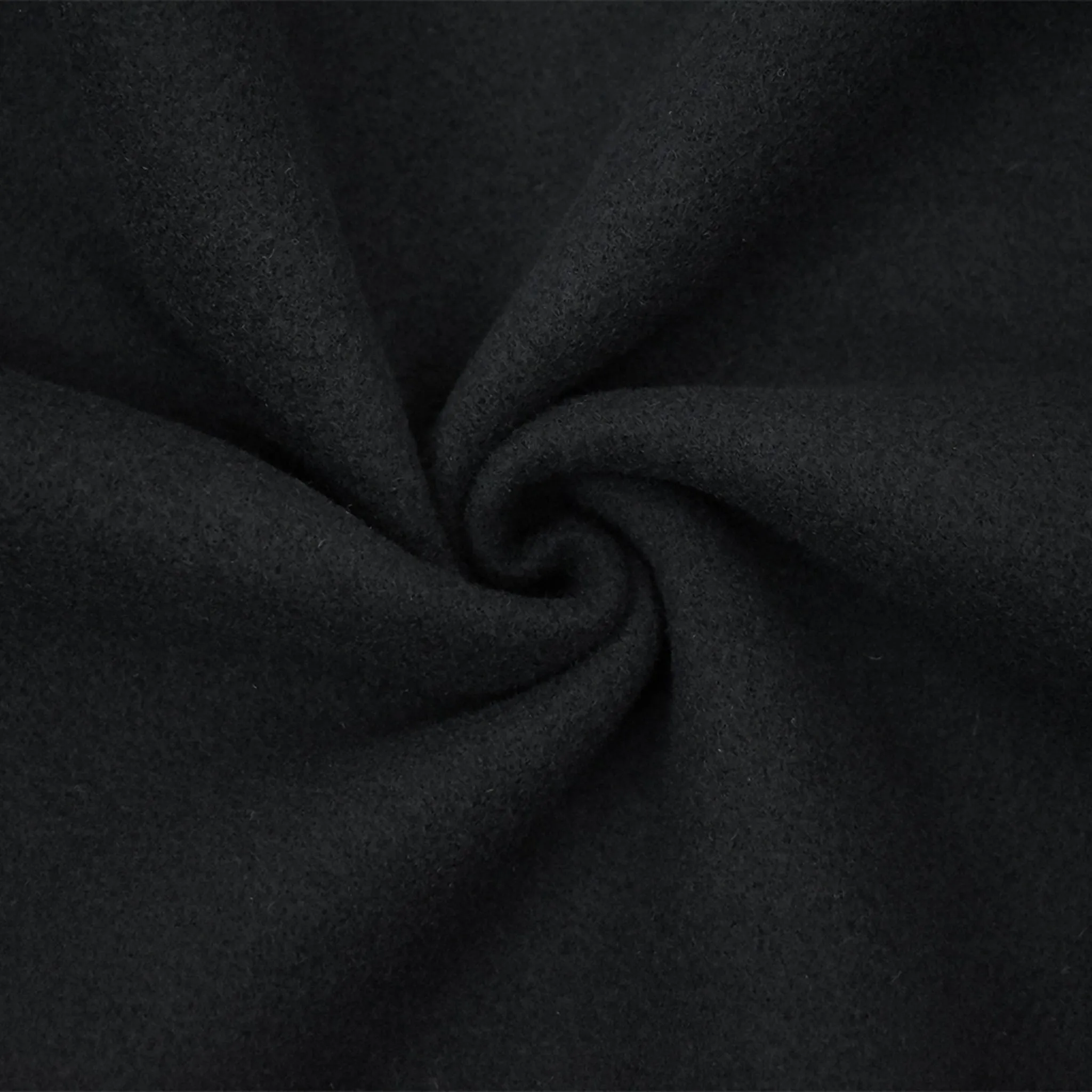 Gray-Black Wool Texture-Solid Double Sided Coating Woven Fabric