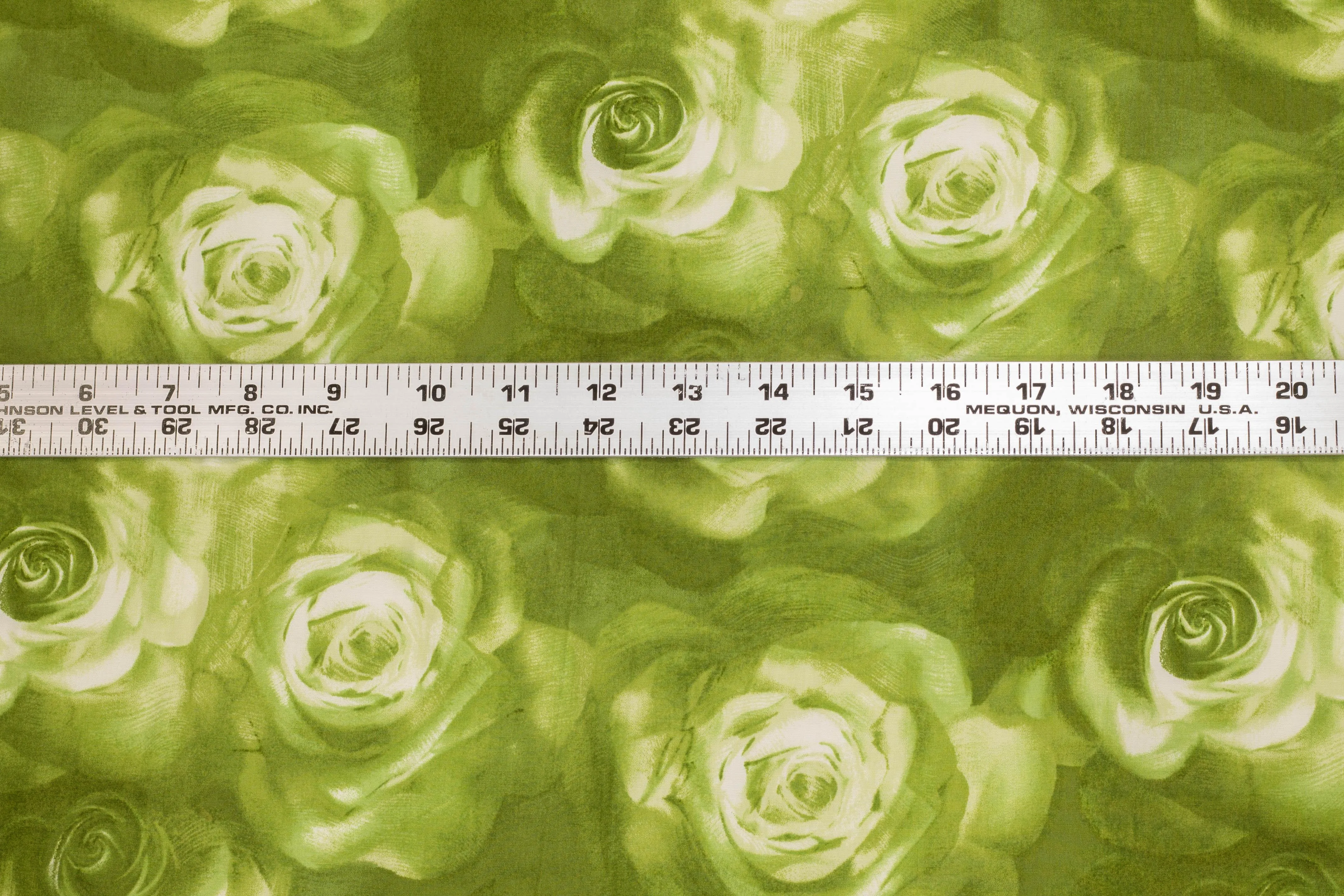 Green Floral Stretch Cotton