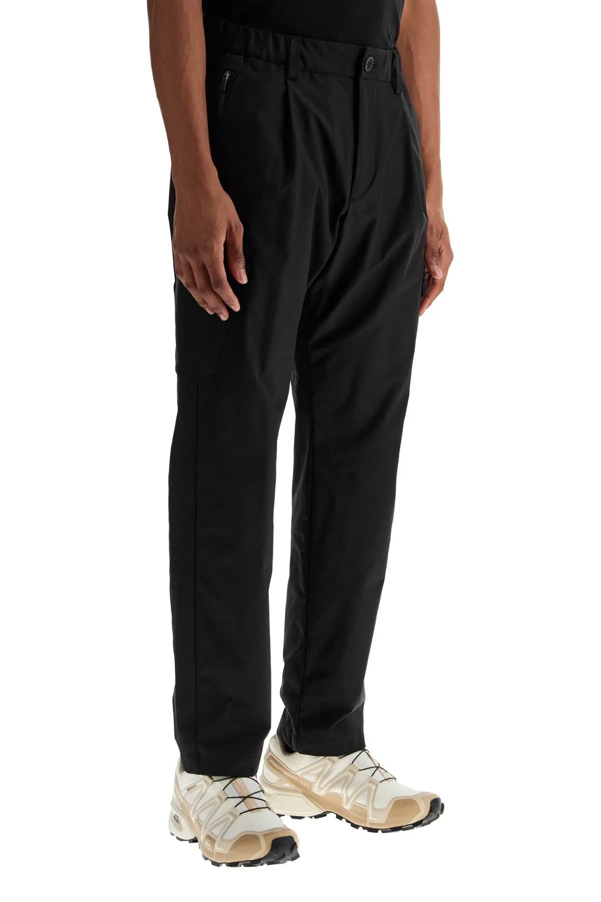 High-Waisted Patch Pocket Trousers