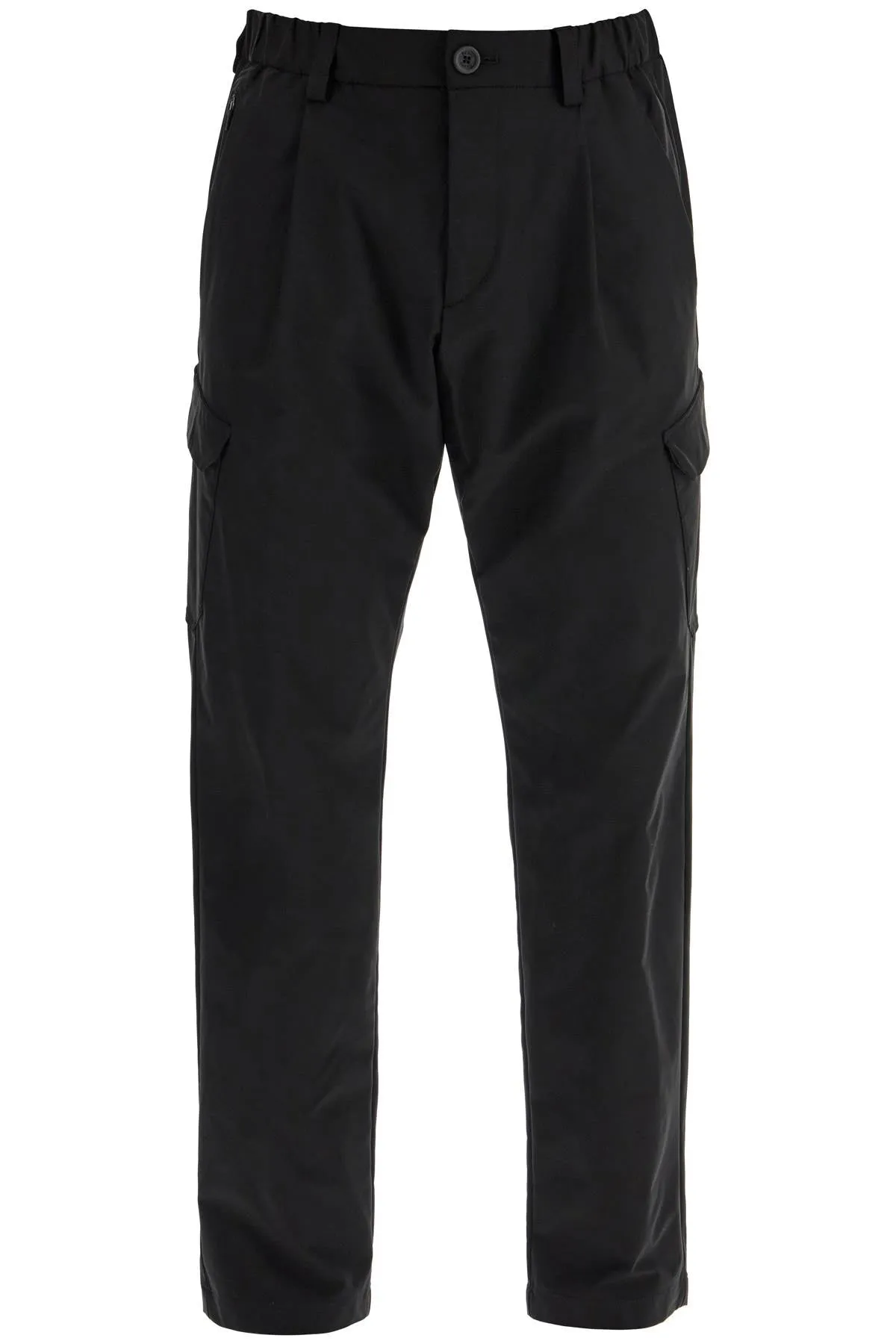 High-Waisted Patch Pocket Trousers