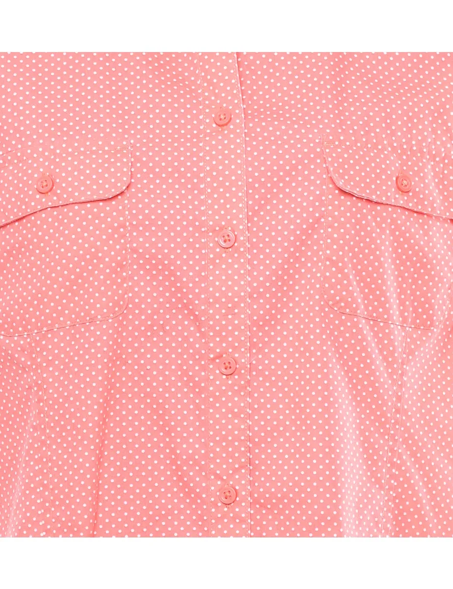 Lee Polka Dot Print Pink & White Shirt - XL