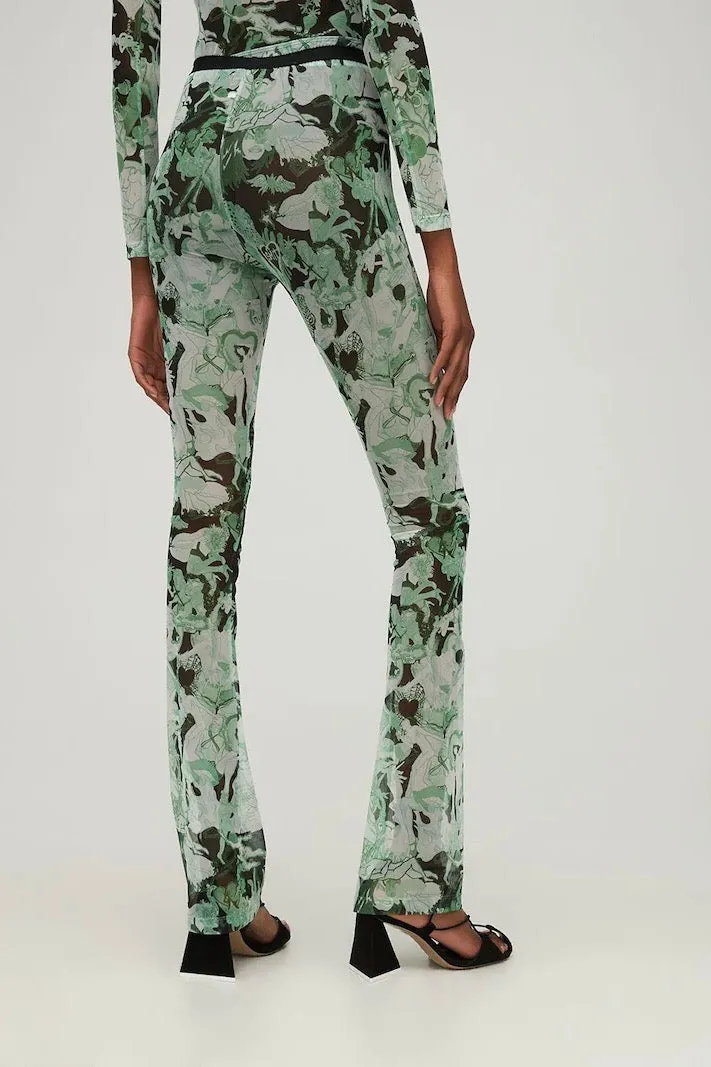 Marco Rambaldi - Second Skin Wide Leg Trousers: Green Collage