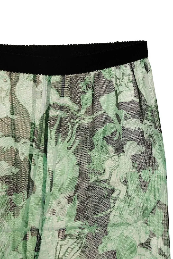 Marco Rambaldi - Second Skin Wide Leg Trousers: Green Collage