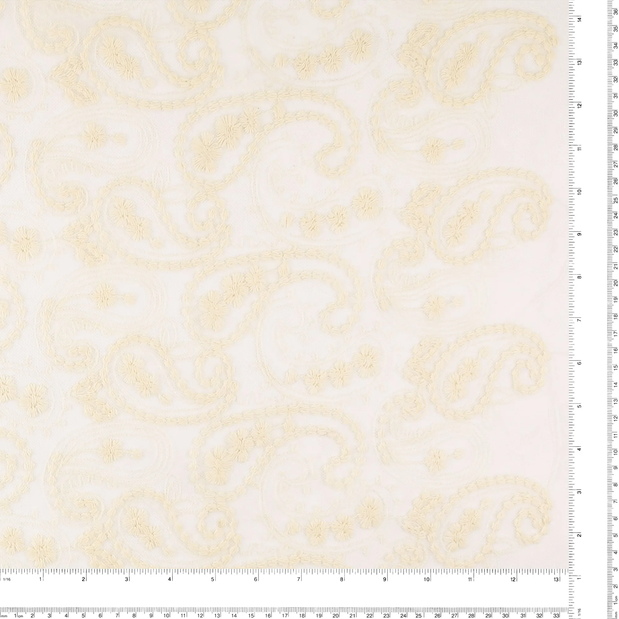 Mesh with Cotton Embroiderie - SIENNA - 005 - Cream