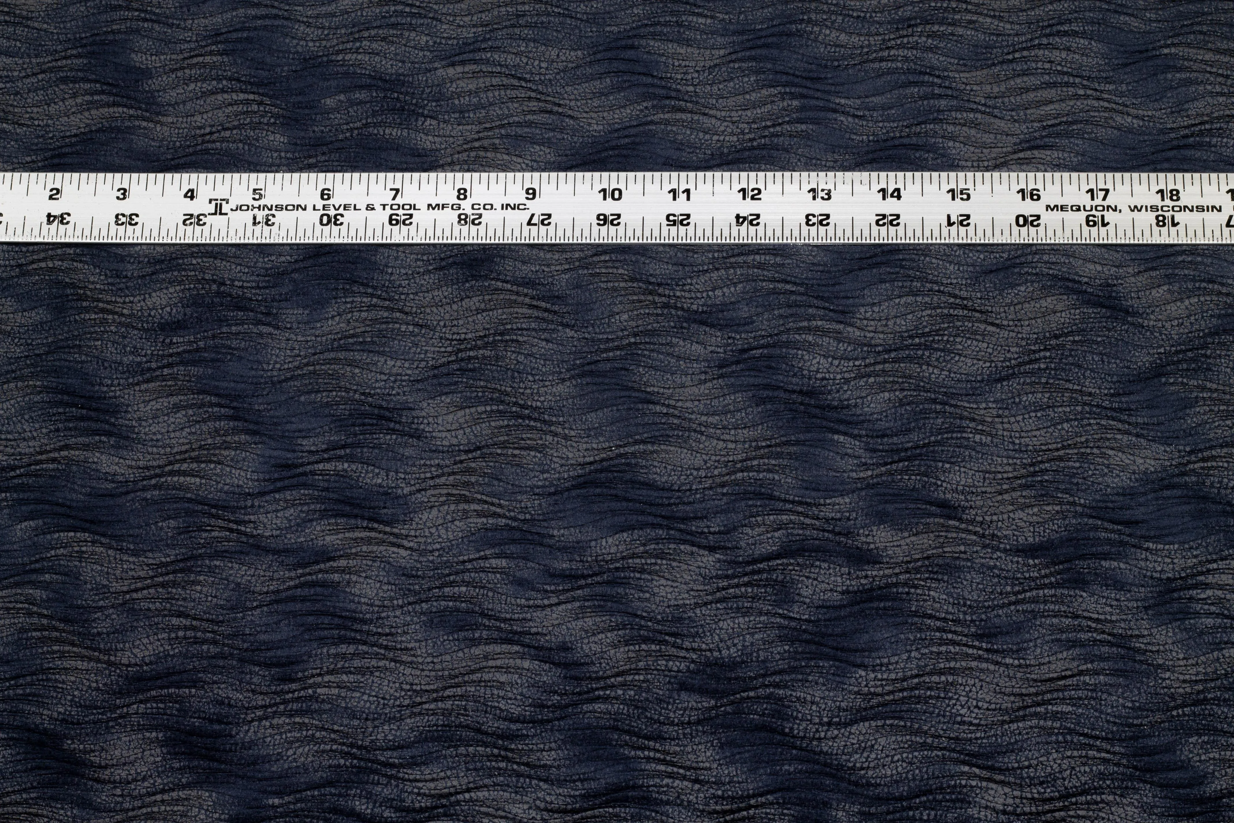 Navy Pleated Polyester - Made in Italy