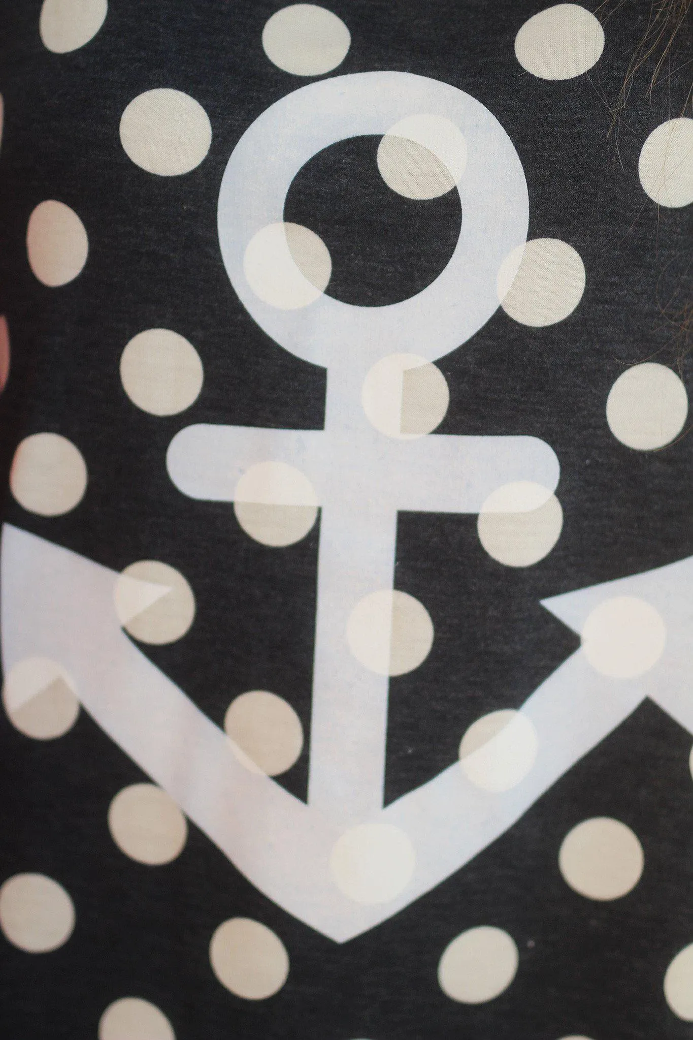 Navy Polka Dot Anchor Tank Top