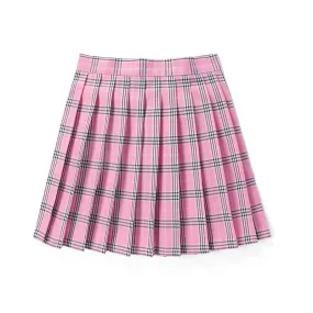 [Pink] Jk vintage plaid seifuku uniform skirt