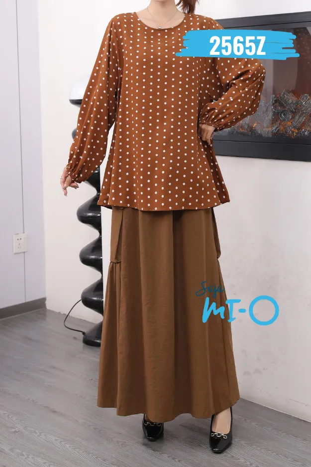 Polka Dots Sleeve Blouse - 2565Z