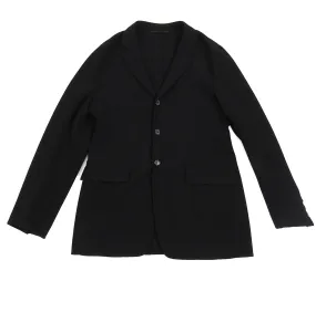 Prada Wool Black Unstructured Outerwear Blazer - L