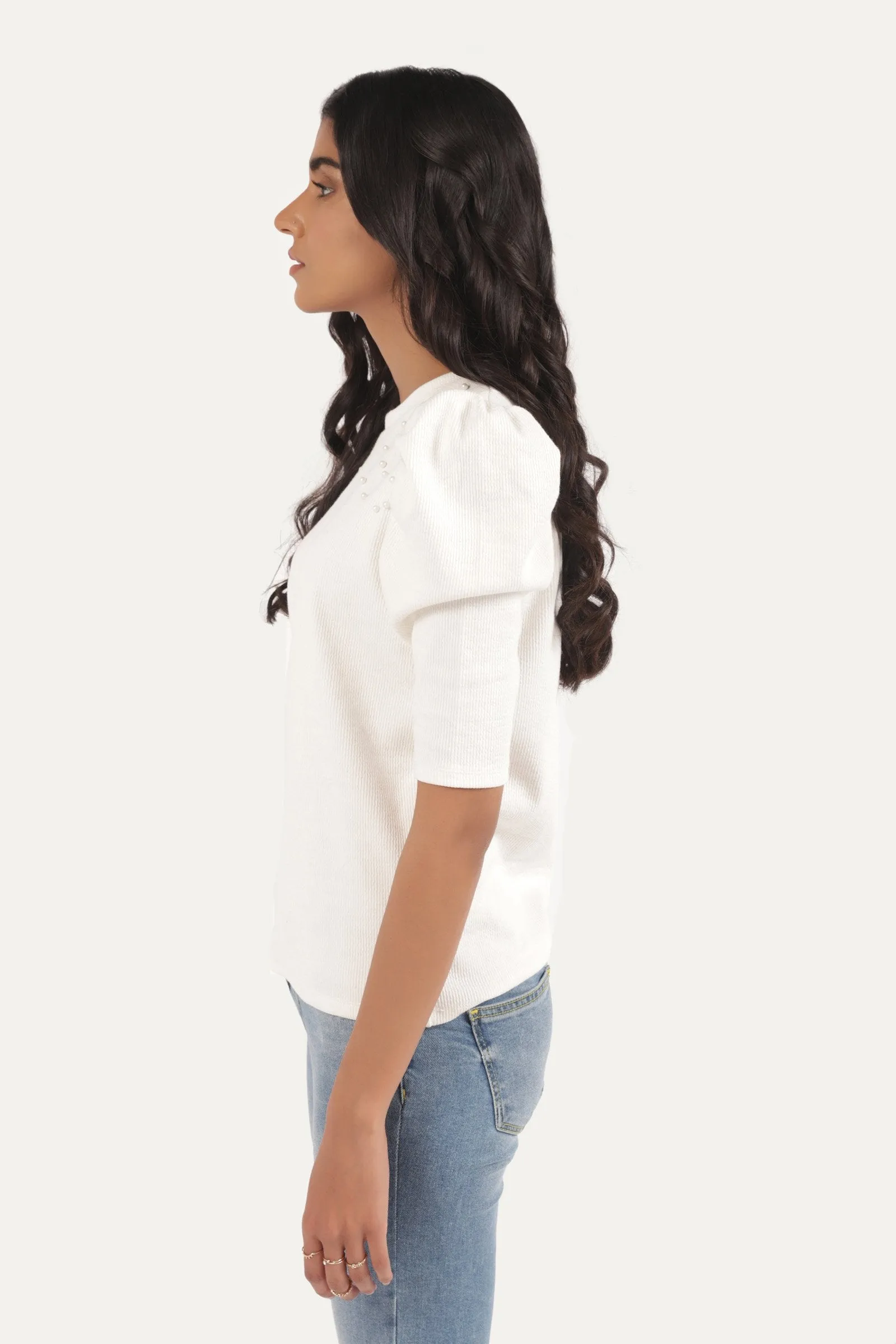 Puffed Sleeve T-Shirt