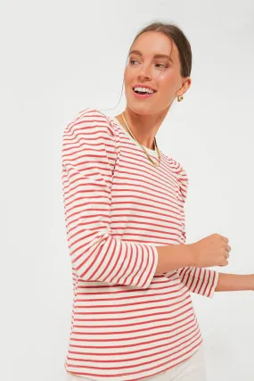 Red Striped Vesty Long Sleeve Crewneck