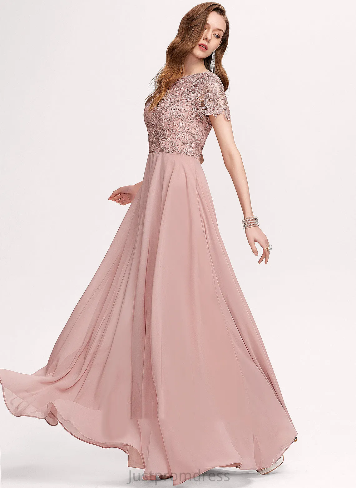 Round Neck Chiffon Dresses Briana A-line Formal Dresses