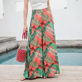 Tropical Wide Leg Trousers