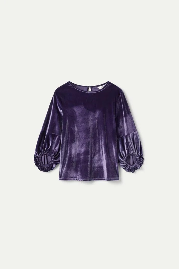 Violet Velour Top