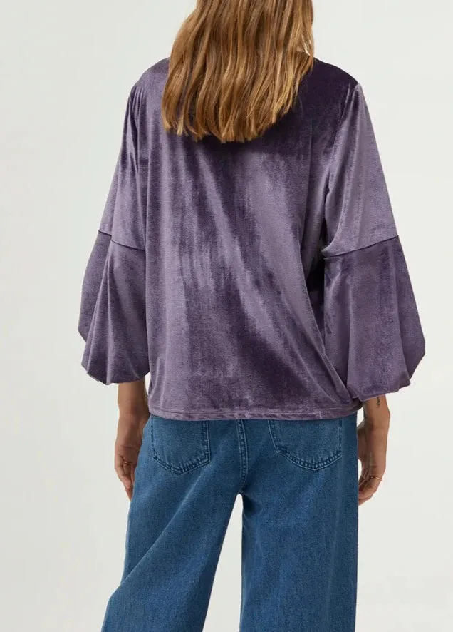 Violet Velour Top