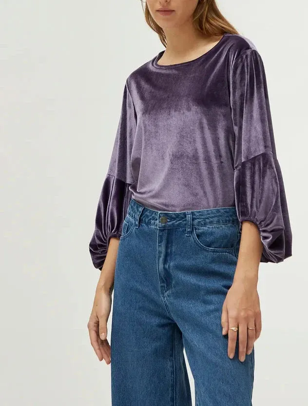 Violet Velour Top