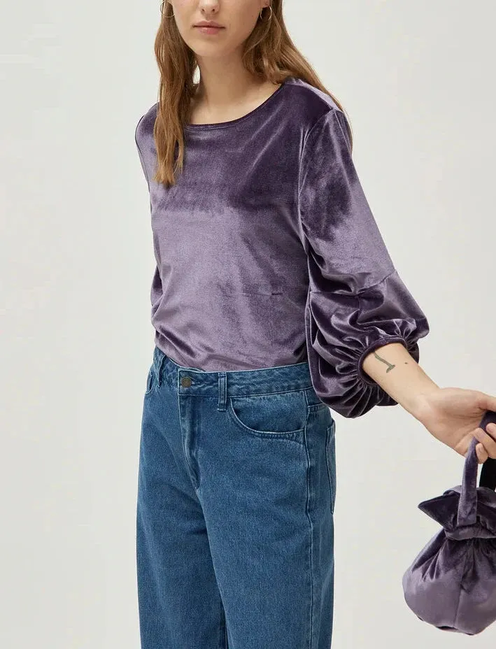 Violet Velour Top