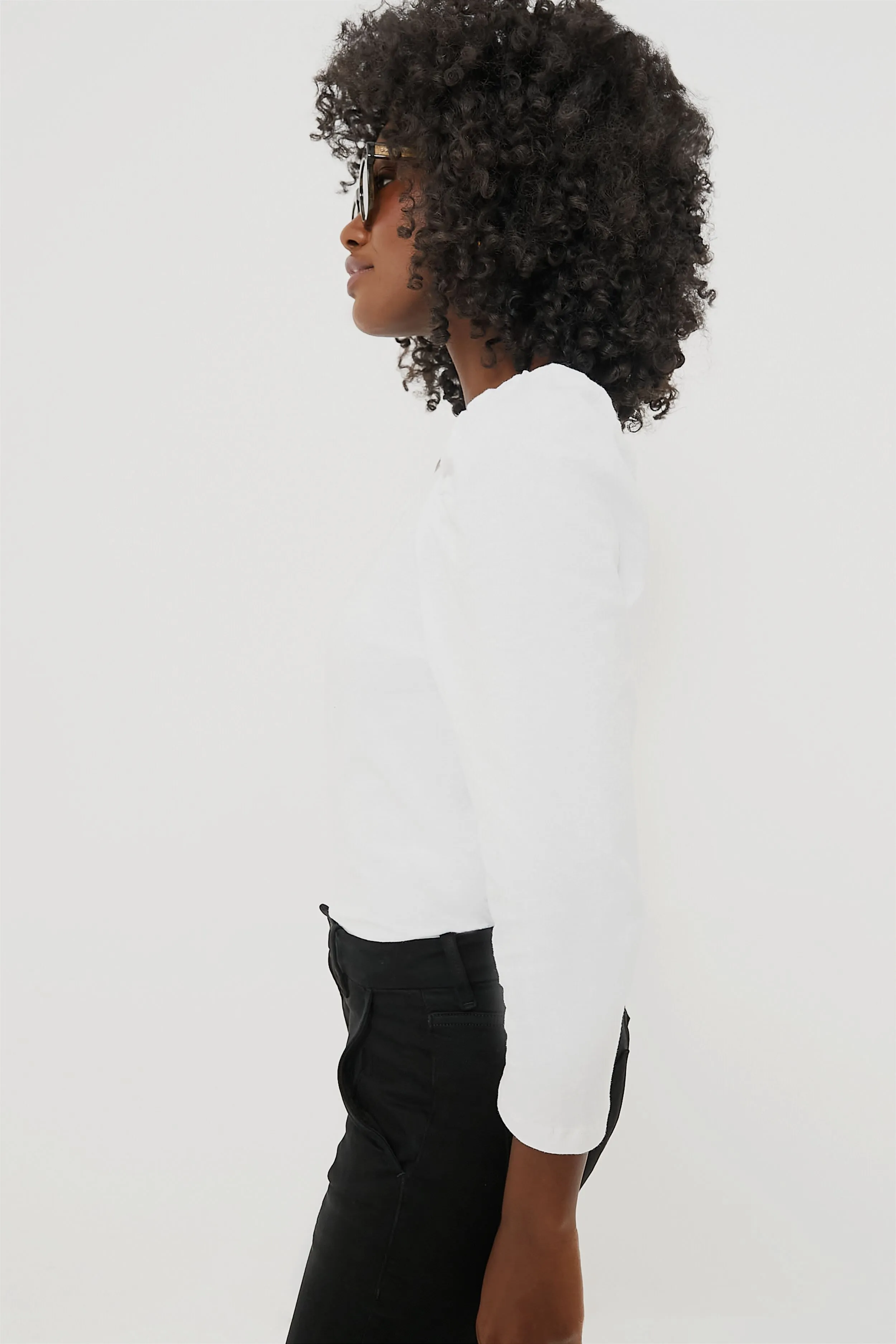 White Vesty Long Sleeve Crewneck